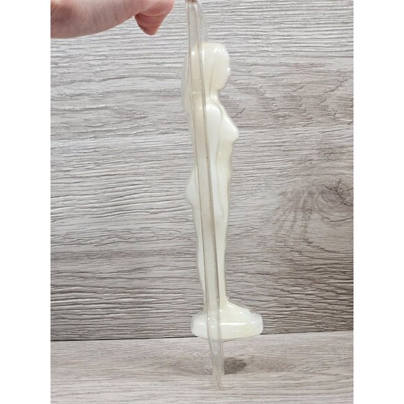 White Feamail Figure Image 7" Candle Blessing Protection Healing Spirituality - Picture 3 of 7